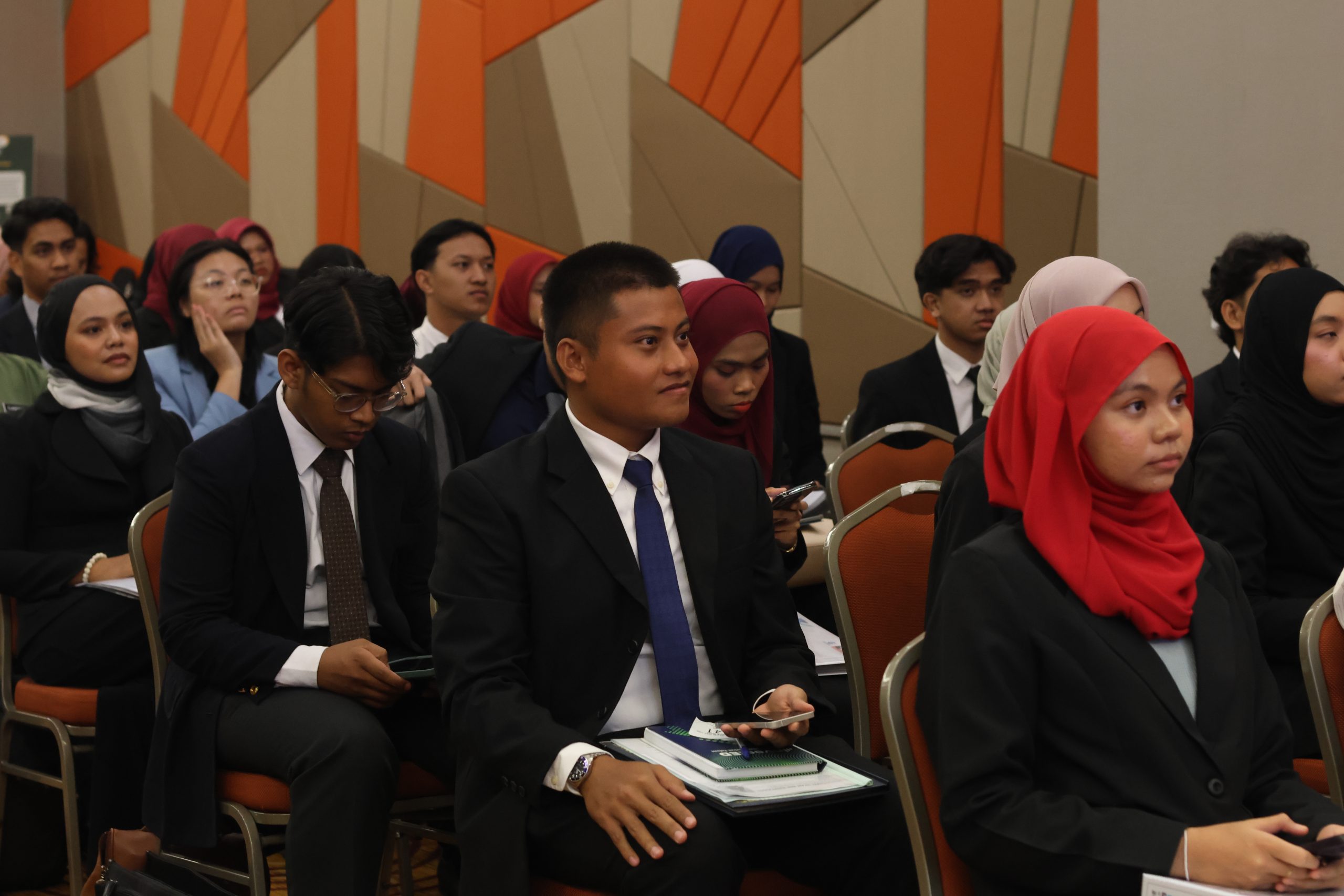 Audience of YSS student volunteer candidates at a selection session
