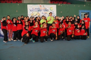 YSS volunteers at MIFA Wheelchair Tennis programme